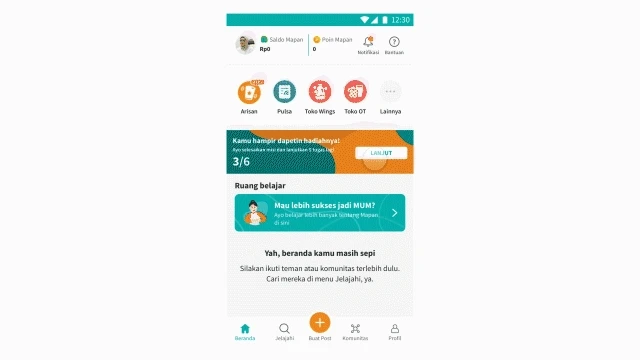 Moving image about onboarding UI step-by-step